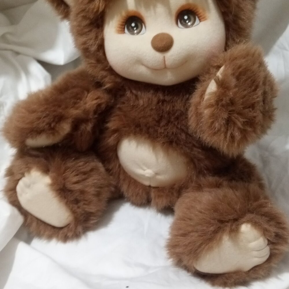 Rare 1986 Mattel My Children plush brown honey bear